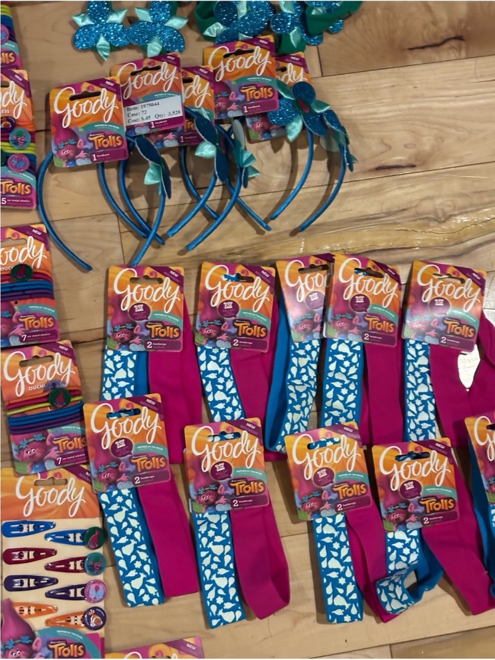 HUGE 65 Piece resellers Goody Trolls Hair Accessory Lot - Teal & Pink - Picture 6 of 6